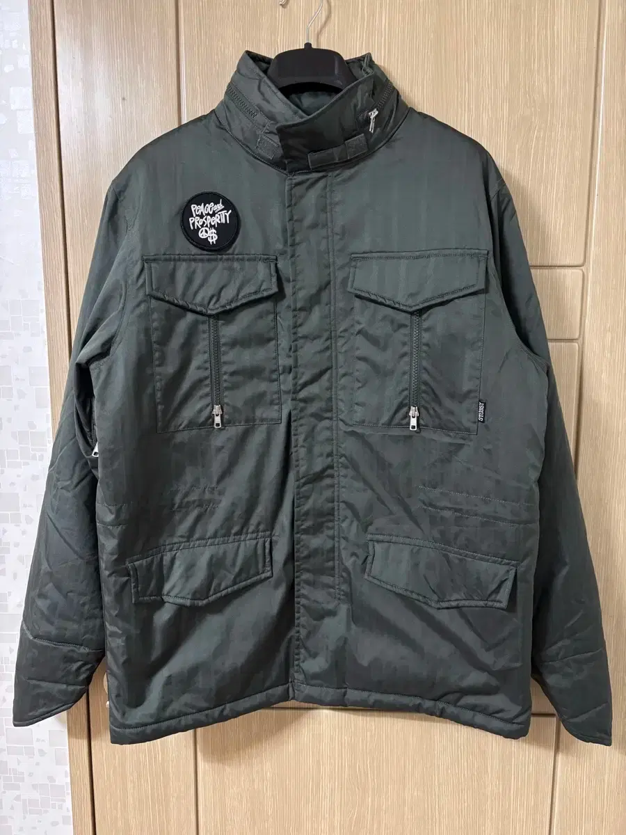 STUSSY | 스투시 M Stussy Surfman Stadium Jacket Black on